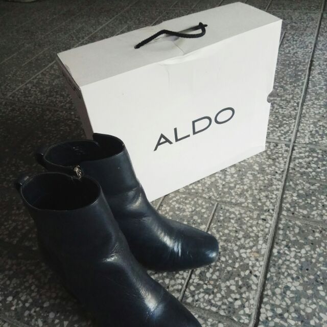 [SALE] Giày ALDO ANKLE BOOTS xanh đen FULL BOX size 38(39 fit)