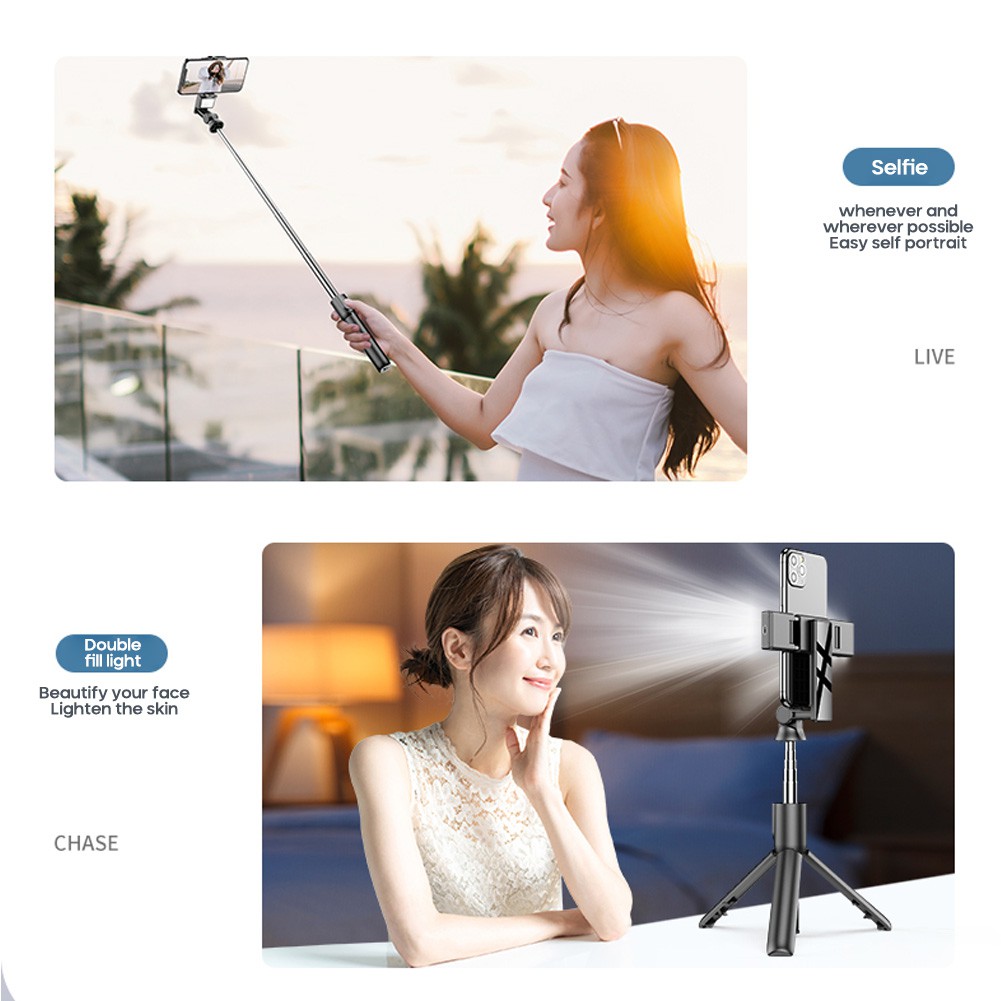 Gậy Tự Sướng Kết Nối Bluetooth Cho Iphone Xiaomi Samsung Photo Live Video (Auum1)