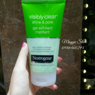 Sữa rửa mặt neutrogena nouveau visibly clear shine & pore gel exfoliant matifiant