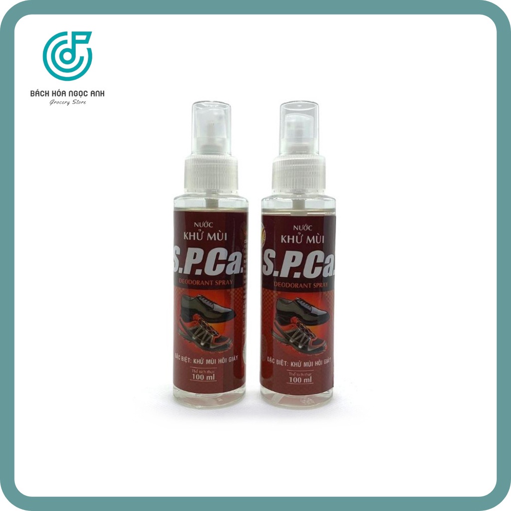 Chai Xịt Khử Mùi Giày Khử Mùi Hôi Chân SPCa 100ml Giúp Khử Mùi, Diệt Khuẩn Hiệu Quả Đến 24h