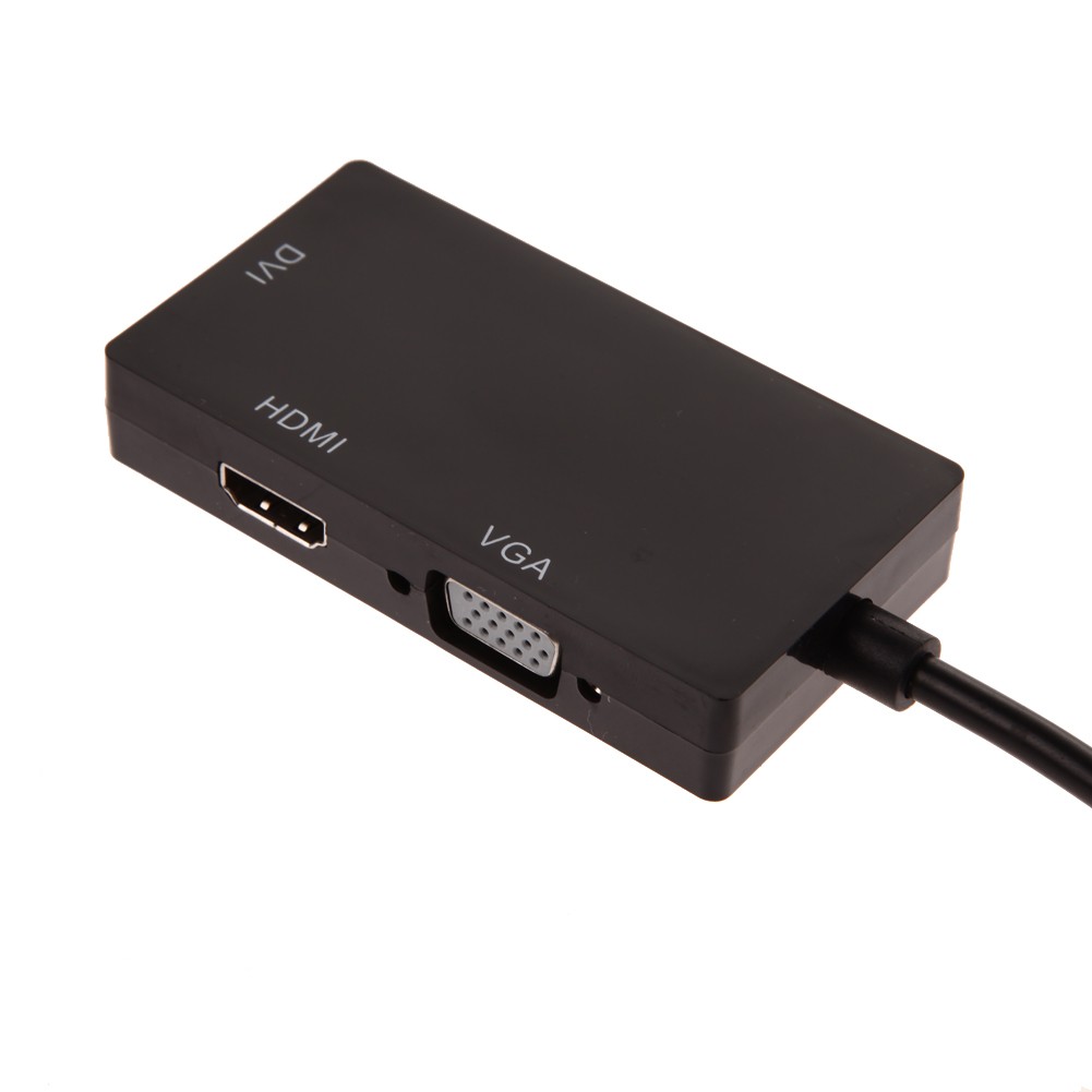 3in1 Mini DisplayPort DP Thunderbolt to DVI+VGA+HDMI Adapter for BookPro