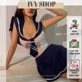 Đầm ngủ cosplay sexy nữ sinh freesize, bigsize gợi cảm, váy ngủ thắt nơ hở lưng thủy thủ đồng phục hở lưng TT002 TKVN