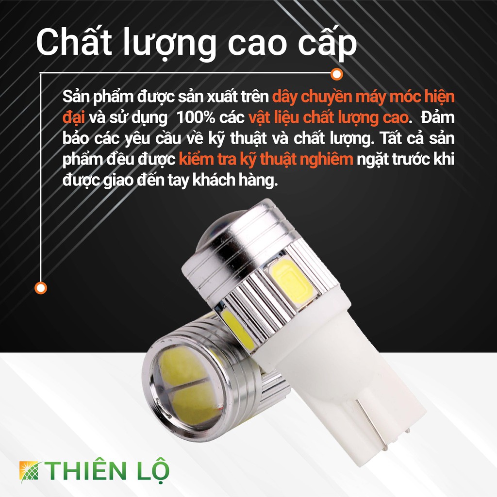 [CHIP THẾ HỆ MỚI]Bóng đèn LED xi nhan T10 demi 6 SMD 5730 bi cầu siêu sáng của Thiên Lộ cao cấp dành cho ô tô xe máy