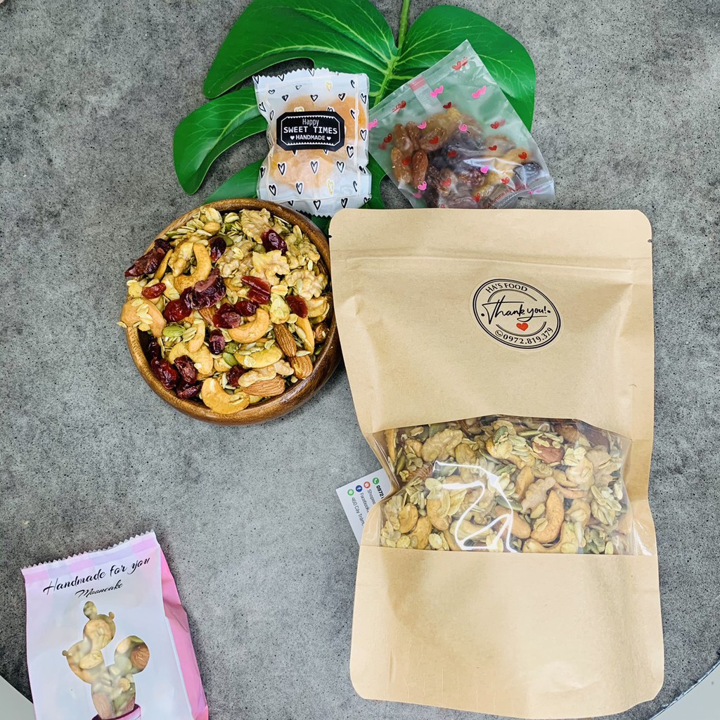 Đồ ăn vặt ngũ cốc granola hafood, ngũ cốc ăn kiêng siêu nhiều hạt vị mật ong | BigBuy360 - bigbuy360.vn
