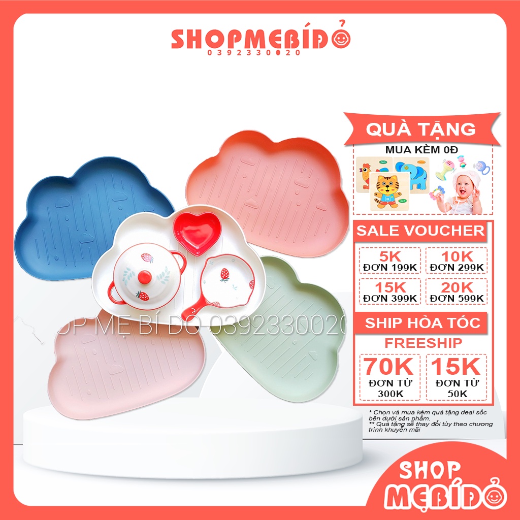 Khay Ăn Dặm Hình Đám Mây Siêu Yêu Cho Bé