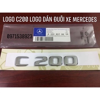 Logo c 200 dán xe mercedes hàng có tem hãng