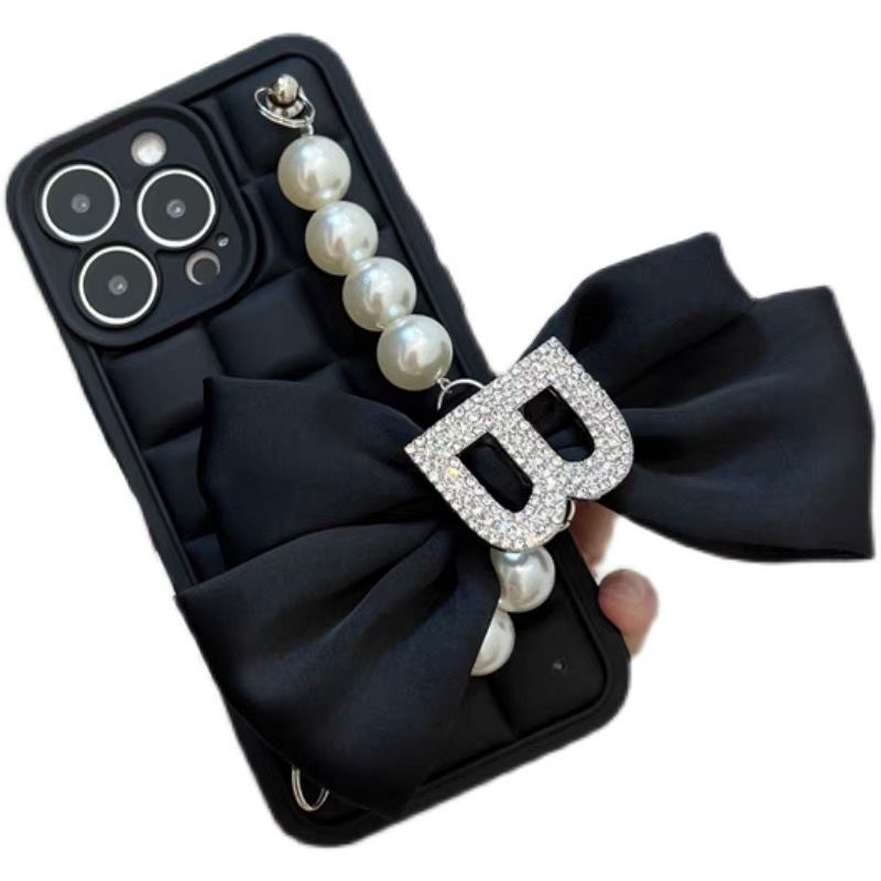 Ốp Điện Thoại Chống Rơi Hình Nơ Đính Đá Cho Iphone x / xs / se / xr / 11 / 12 / 13 / pro / max