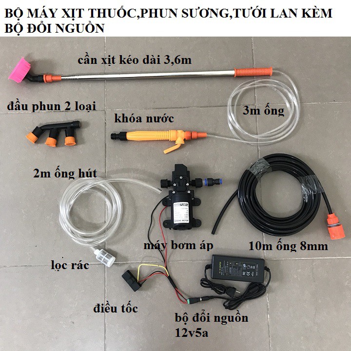 Máy Tưới Lan, Phun Sương Tưới Lan