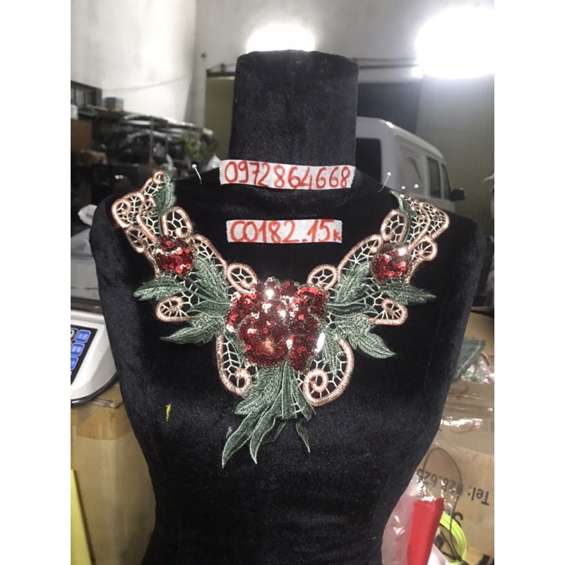 Cổ thêu, hoa kim sa (Shop giao đơn tiền hàng từ 50k)