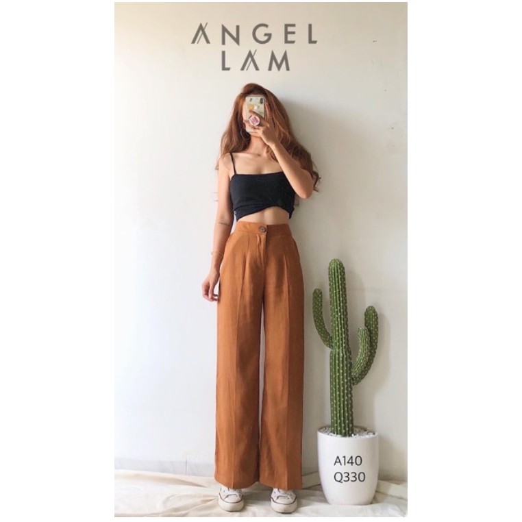 Quần ống rộng nữ Vải đũi siêu mềm mát-3 màu | BigBuy360 - bigbuy360.vn