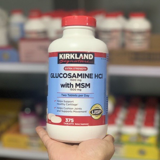 Viên Uống Glucosamin Kirkland 375 Viên- Glucosamine Kirkland Mẫu Mới từ Mỹ ( 2024 )
