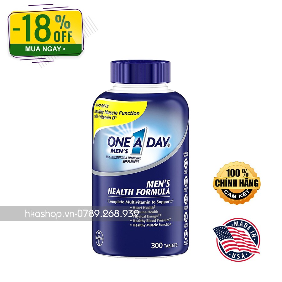 One A Day Men's 50+ - Thực phẩm chức năng Vitamin Cho Nam Giới Của Mỹ