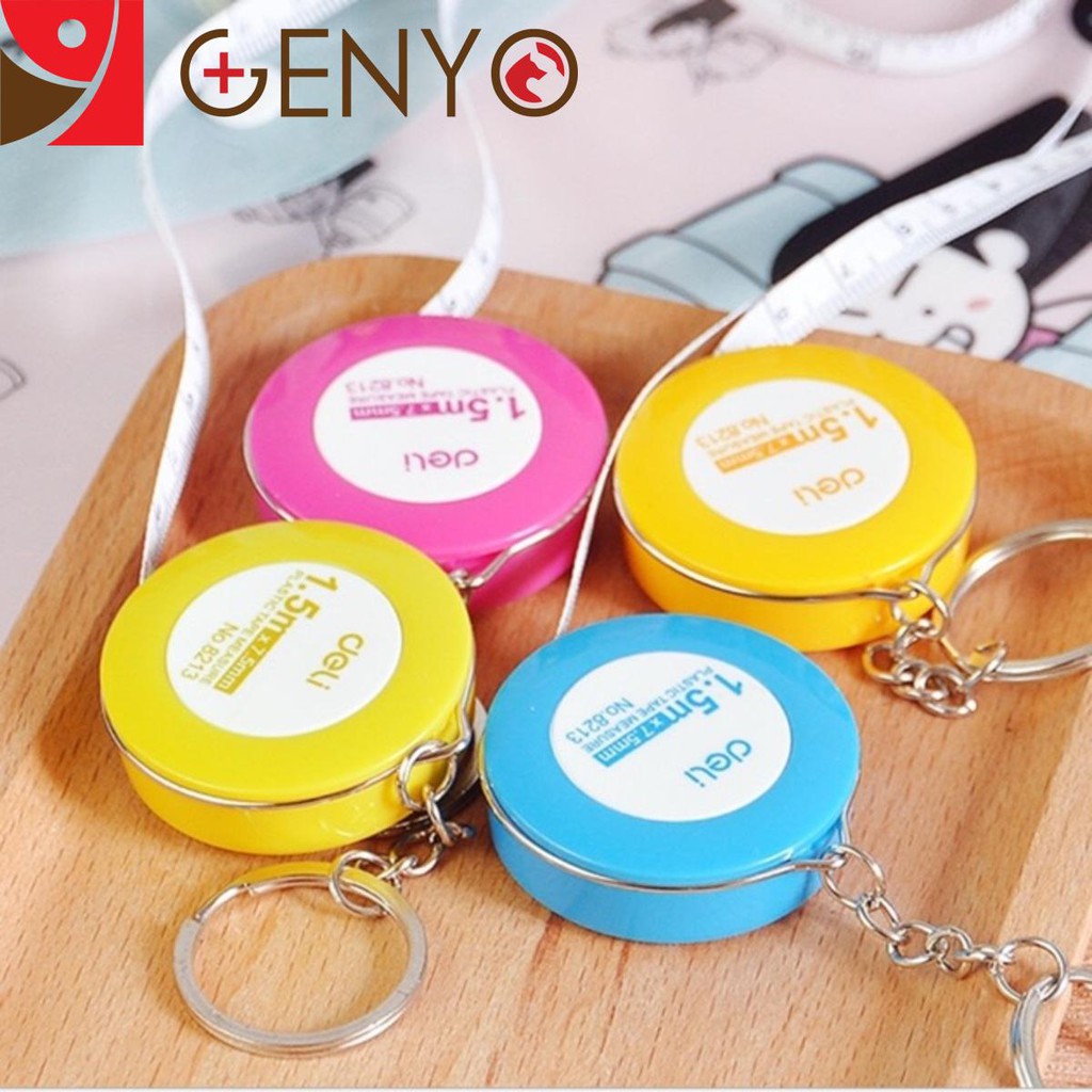 Thước dây tự động thu hồi deli 1,5m - không bị tung ruột khi rơi