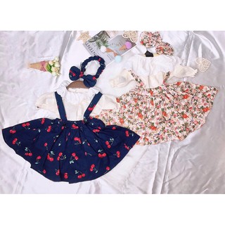 Set yếm bé gái kèm áo + tủban (combo helen