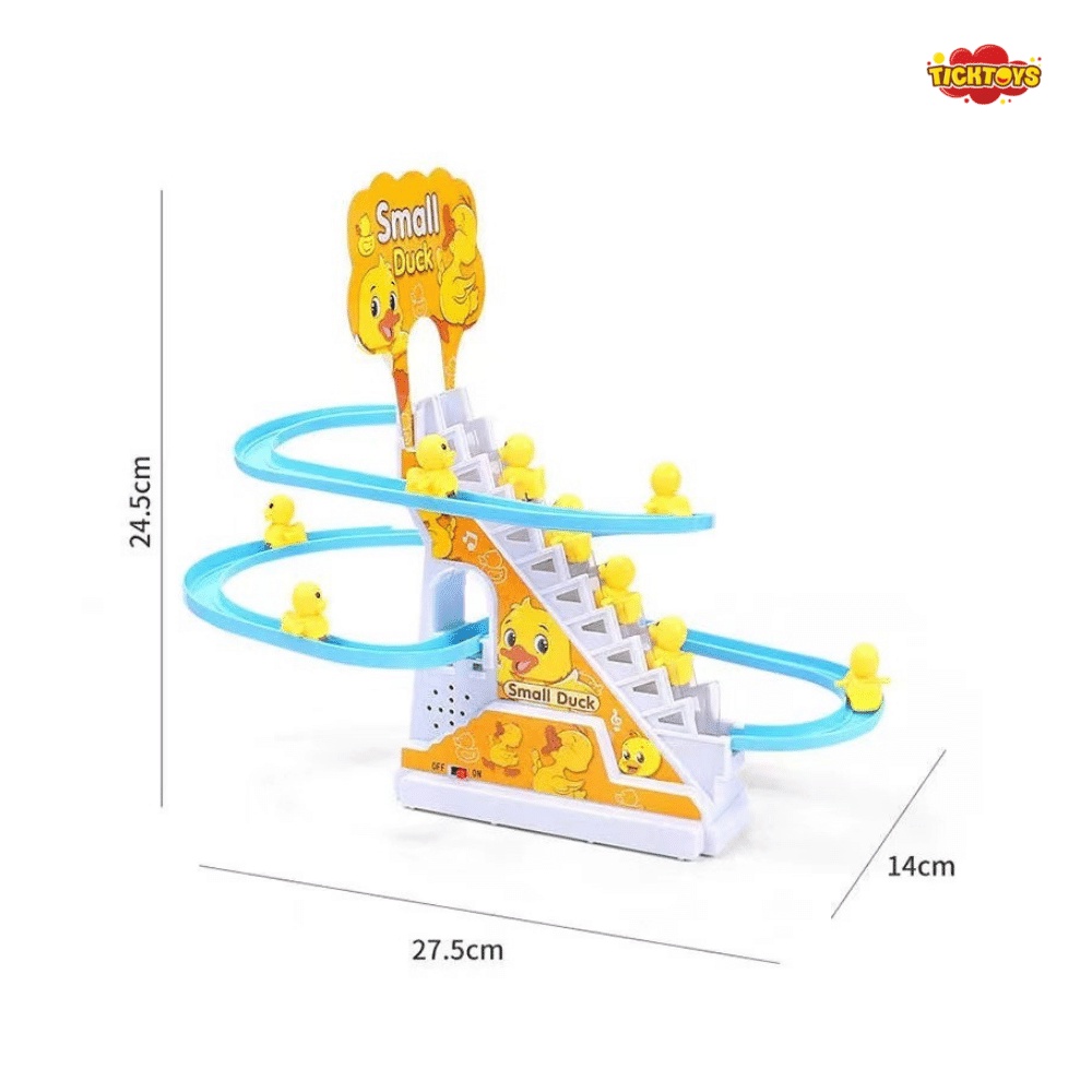 Đồ Chơi Vịt Lợn Peppa Leo Thang Cầu Trượt Có Nhạc Đèn, Piggy Peppa Leo Thang chạy pin có nhạc vui nhộn cho bé