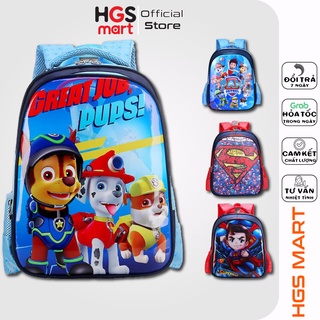 Balo trẻ em HGS 2 ngăn Chó cứu hộ in nhiệt cao cấp mã HS-CC1-09