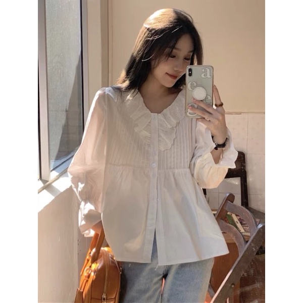 Áo babydoll  cổ tim