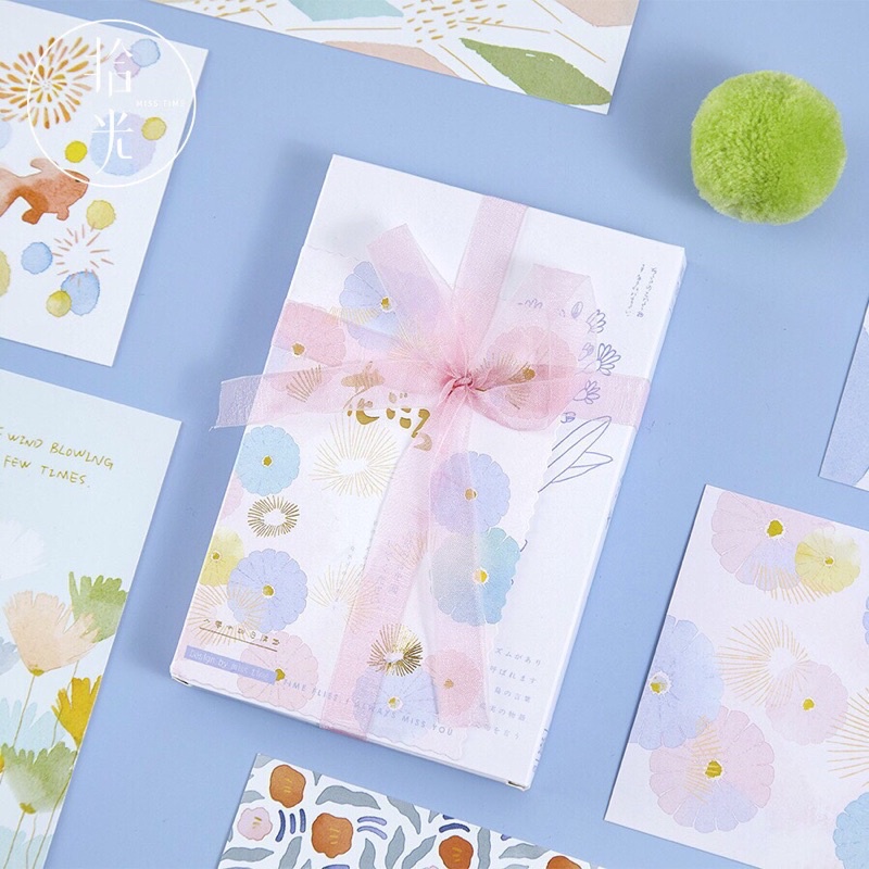 Hộp 30 tấm postcard thiệp vintage danh họa thế giới mộng xưa