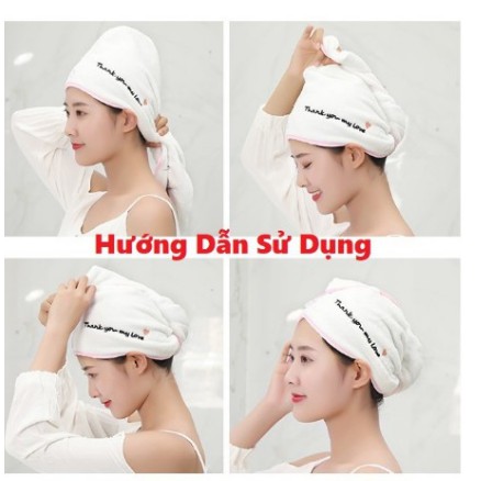KHĂN Ủ TÓC LAU TÓC SIÊU THẤM NHANH KHÔ