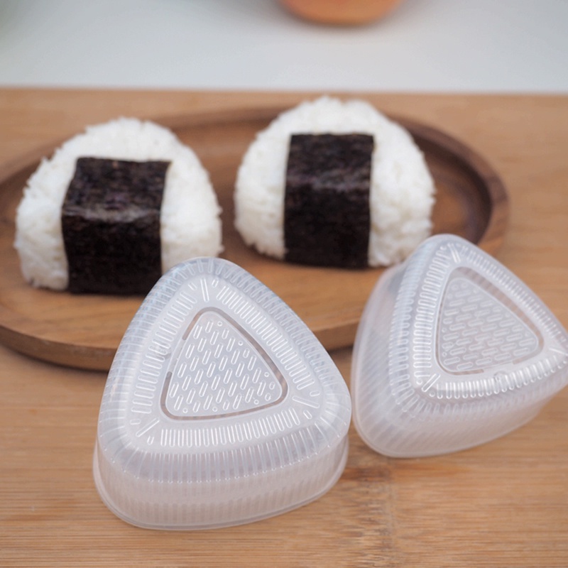 2 Khuôn làm cơm nắm Sushi hình tam giác bằng nhựa DIY