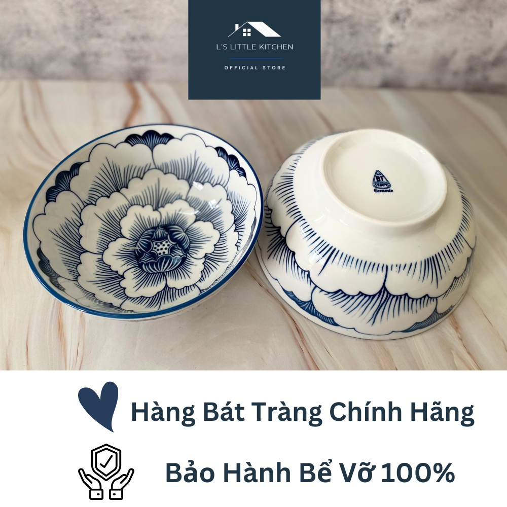Tô Sứ Bát Tràng Hoa Văn Xanh Cao Cấp