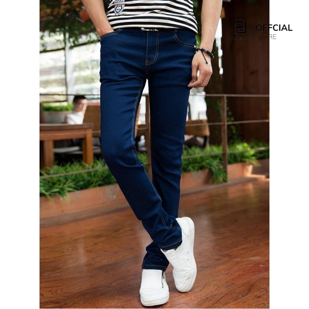 Quần jean dài nam , màu basic , chất cotton jean cao cấp , dễ phối PUNDO QJPD02