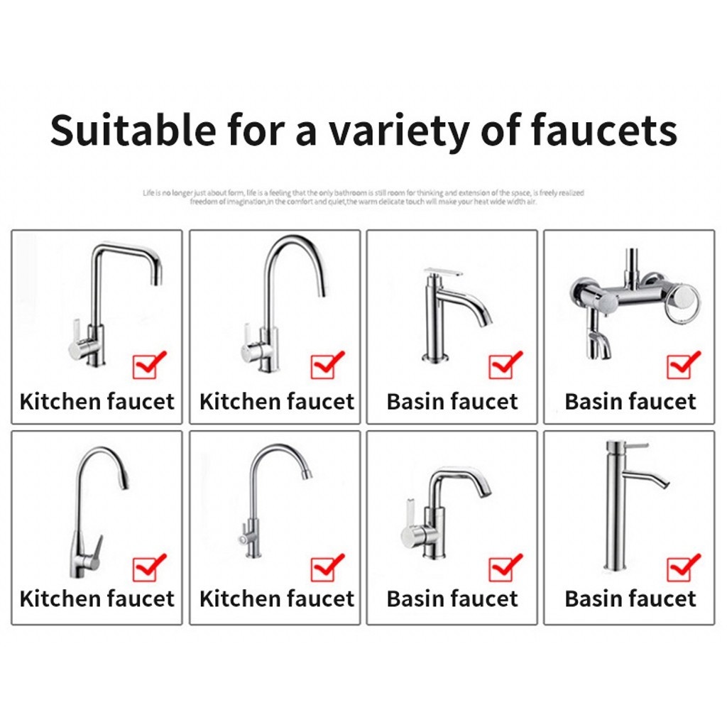 360° Vòi Nước Nối Dài Có Thể Điều Chỉnh Hai Tốc Độ Tiện Dụng Cho Nhà Bếp/ Phòng Tắm