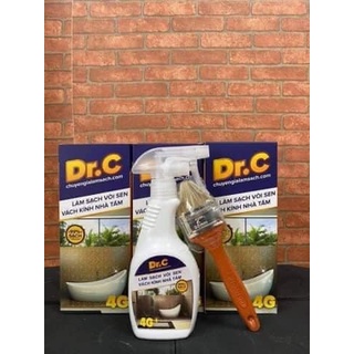 Nước tẩy cặn canxi, làm sạch vòi sen, bồn rửa bát, vách kính nhà tắm Dr.C Chính Hãng