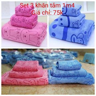 SET 3 KHĂN TẮM THÁI LAN KIBA