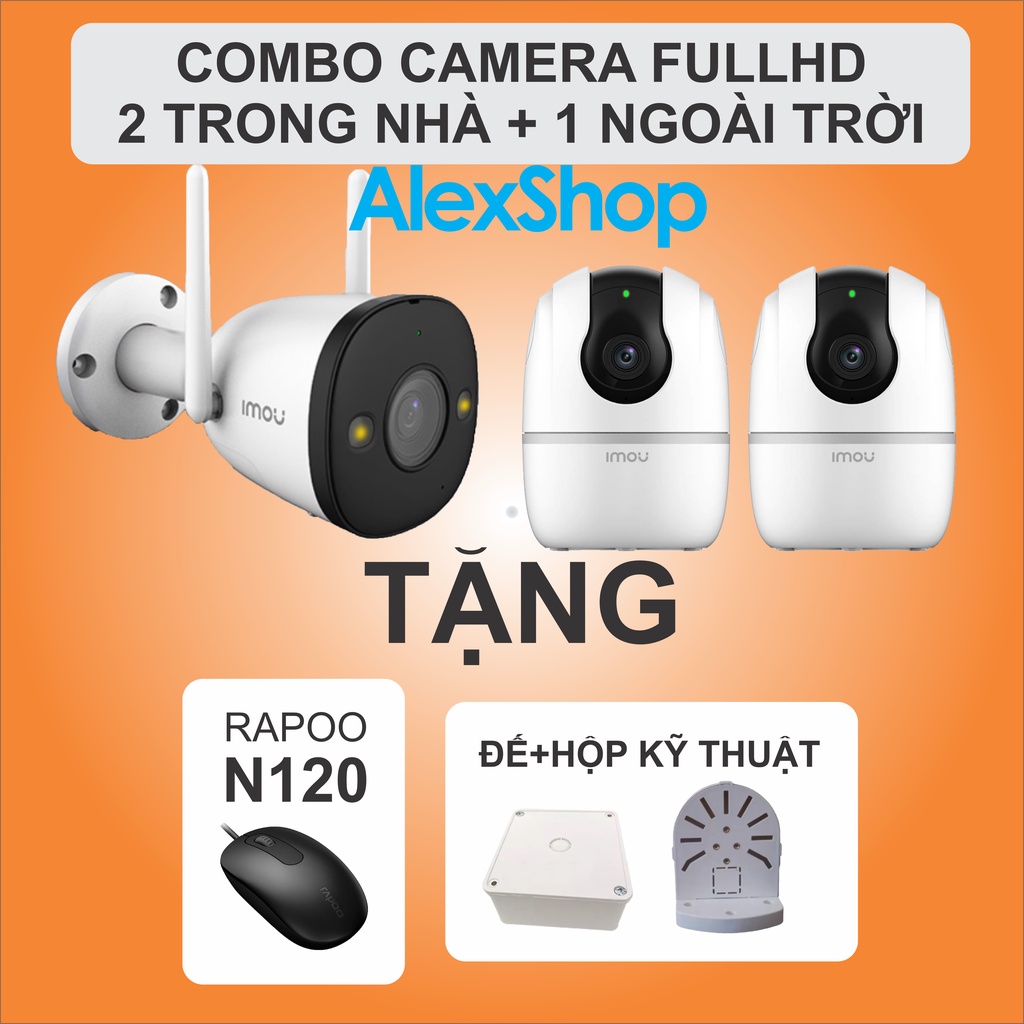 [64Gb] Combo 2 Camera Imou A22 và 1 F22 FullHD Trong Nhà Ngoài Trời - Quà Tặng Hấp Dẫn