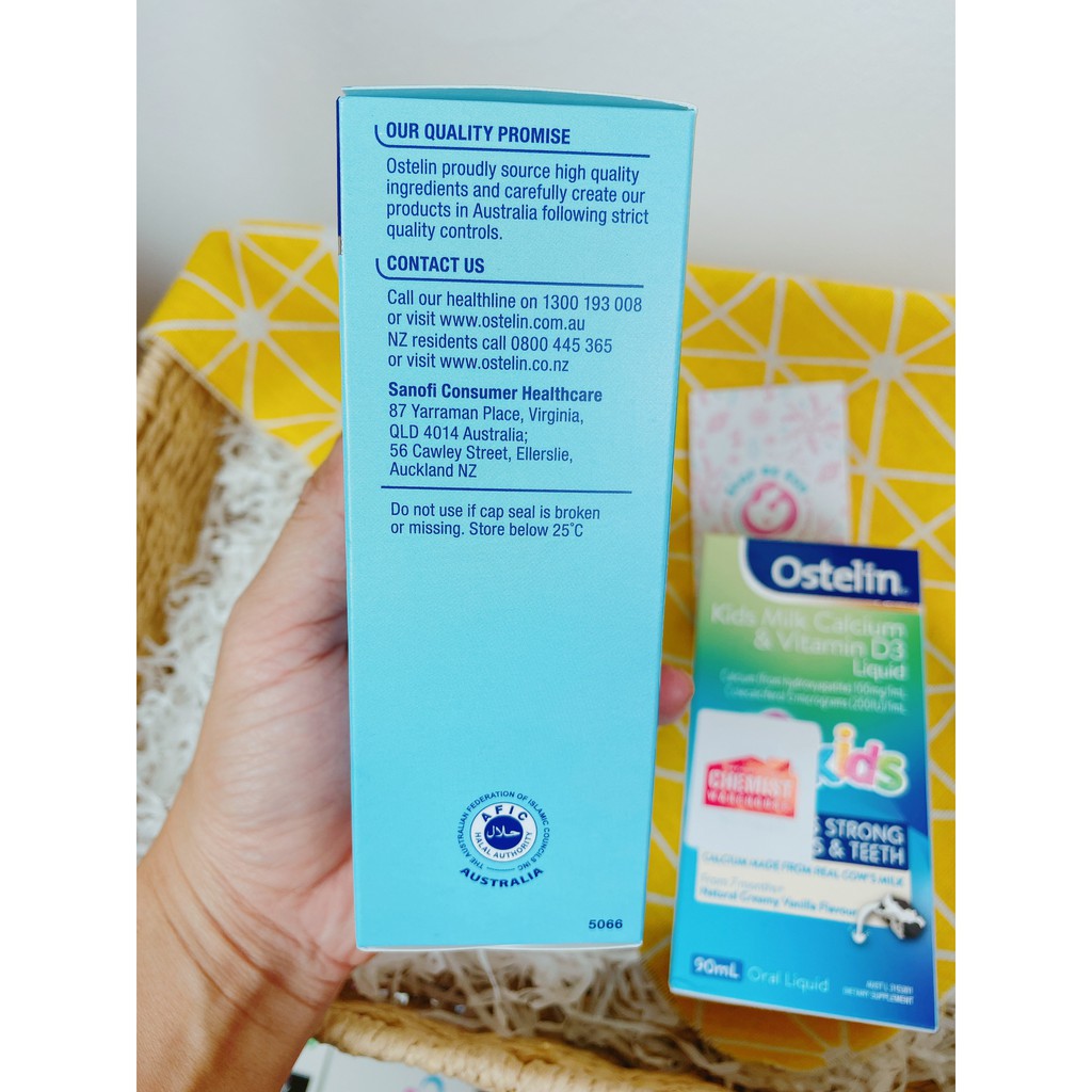 [Có Tem Chemist] CANXI SỮA khủng long Ostelin &amp; VitaminD3 - Xuất xứ Úc