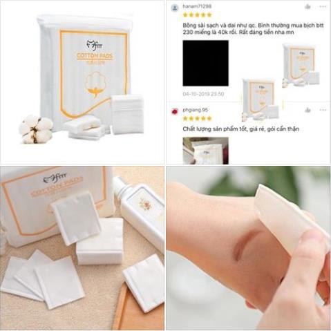 Bông Tẩy Trang Cotton Pads Túi 222 Miếng 3 lớp Cotton ✅ 100% bông tự nhiên.