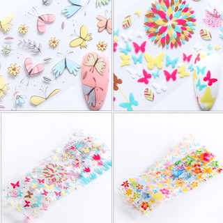 Foil dán móng hình bướm 10 tấm(4x20cm)