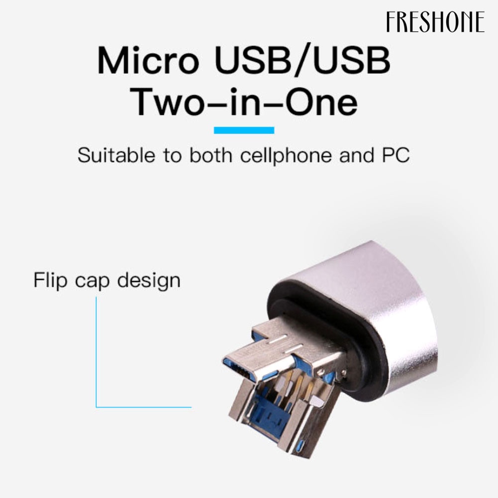 Đầu Đọc Thẻ Nhớ 5 Trong 1 OTG Micro USB 3.1 Type-C TF SD Cho Điện Thoại Android | BigBuy360 - bigbuy360.vn
