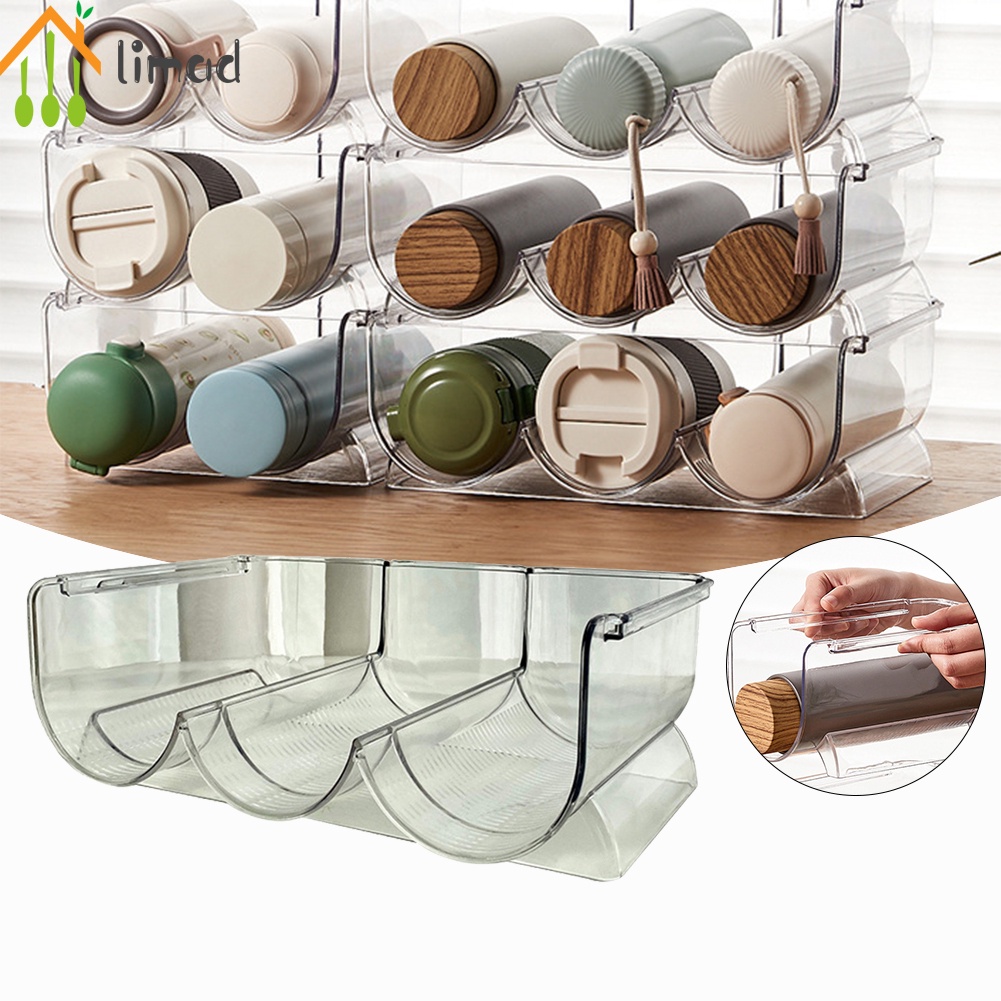 Giá Đỡ Chai Nước Trong Suốt Có Thể Xếp Chồng Tiện Dụng Cho Nhà Bếp