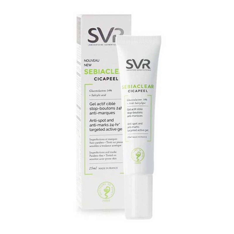[CHÍNH HÃNG] SVR Gel Giảm Mụn Dành Cho Da Dầu Mụn Sebiaclear Cicapeel 15ml