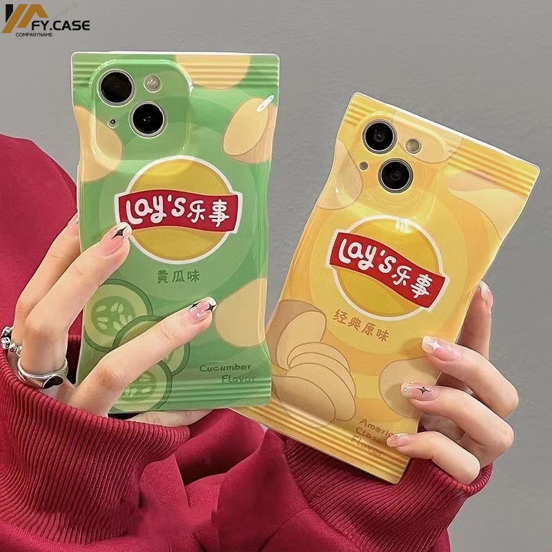 Ốp Điện Thoại Silicon Dẻo Họa Tiết Khoai Tây Lay 'S Dễ Thương Cho iPhone 6s 7 + 8 + X XR XS 11 12 13 13 Pro 14 14 Pro Max