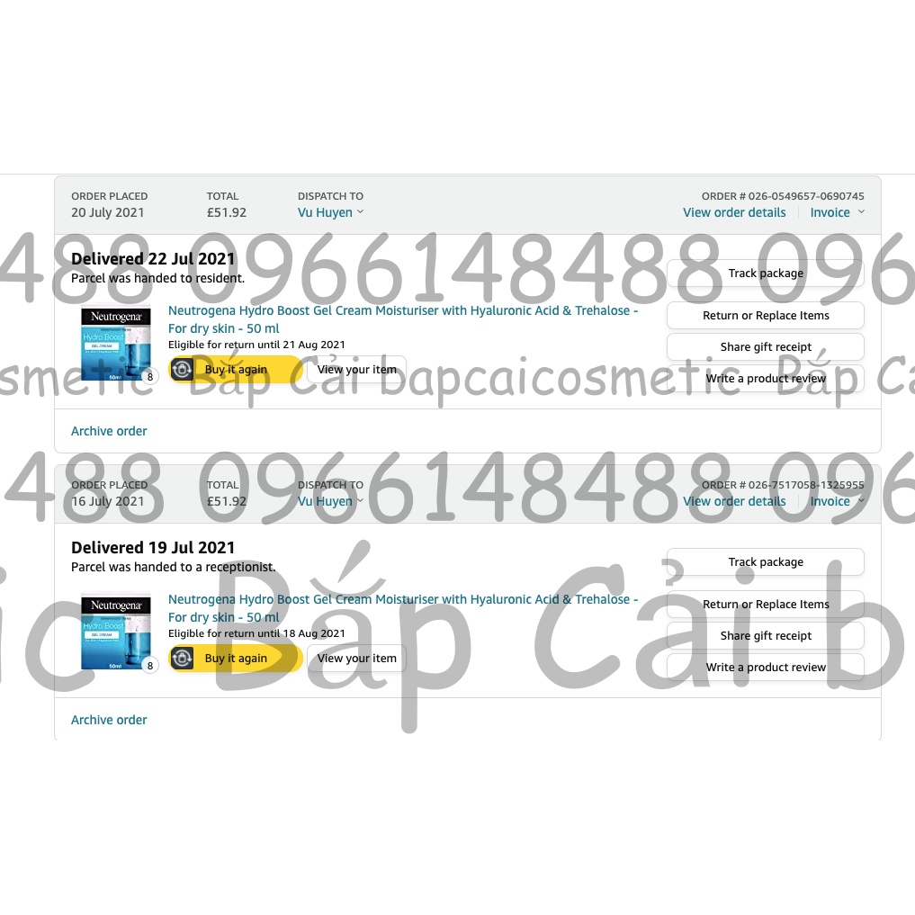 MBC-UK M70 Gel dưỡng cho da dầu, da hỗn hợp NTGN Neutrogena Hydro Boost Aqua Gel