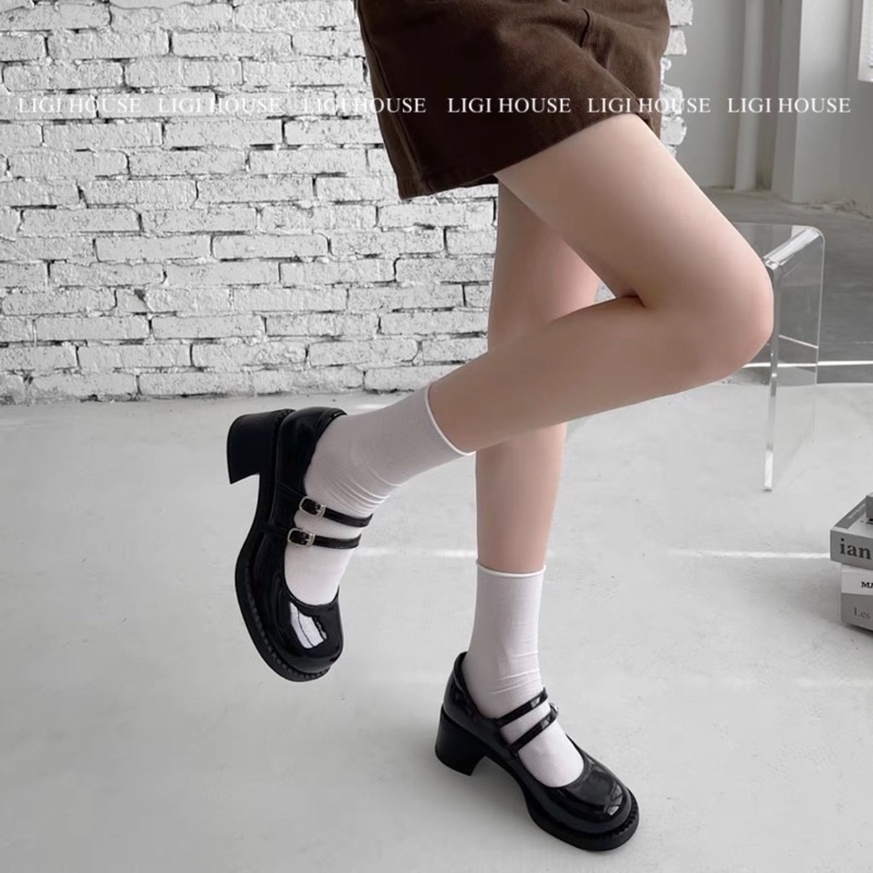 Giày lolita đế cao da mềm đáng yêu, giày búp bê phong cách tiểu thư
