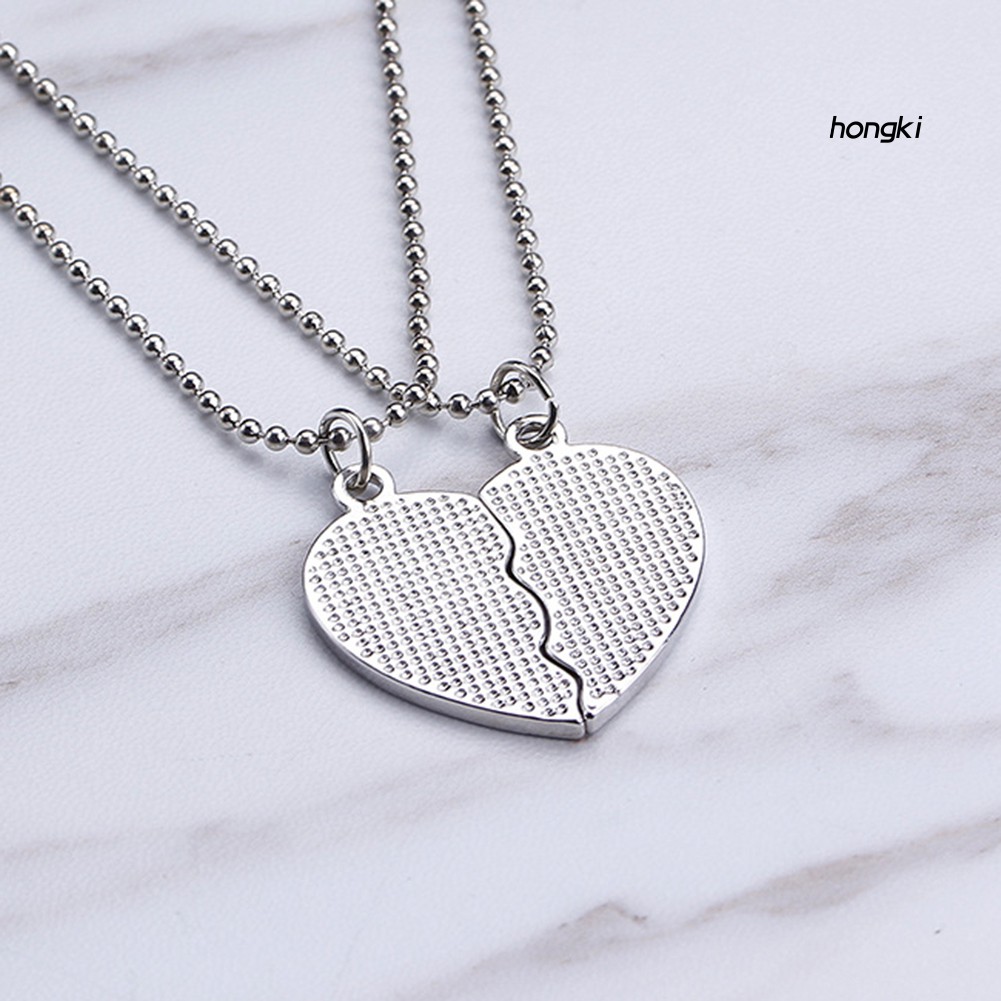 Bộ 2 vòng cổ Mặt Nửa Trái Tim Ghép Cho Bạn Thân