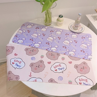 Khăn trải bàn mềm mại chống thấm nước hình chú gấu thỏ dễ thương phong cách Hàn thumbnail
