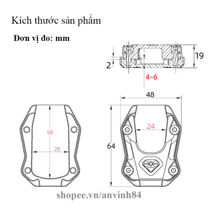 Bọc Chân Chống CNC Spirit Beast Cho Honda PCX 125/150