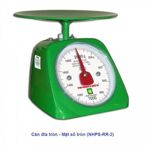 Cân nhựa đồng hồ NHƠN HÒA 2kg NHPS-2