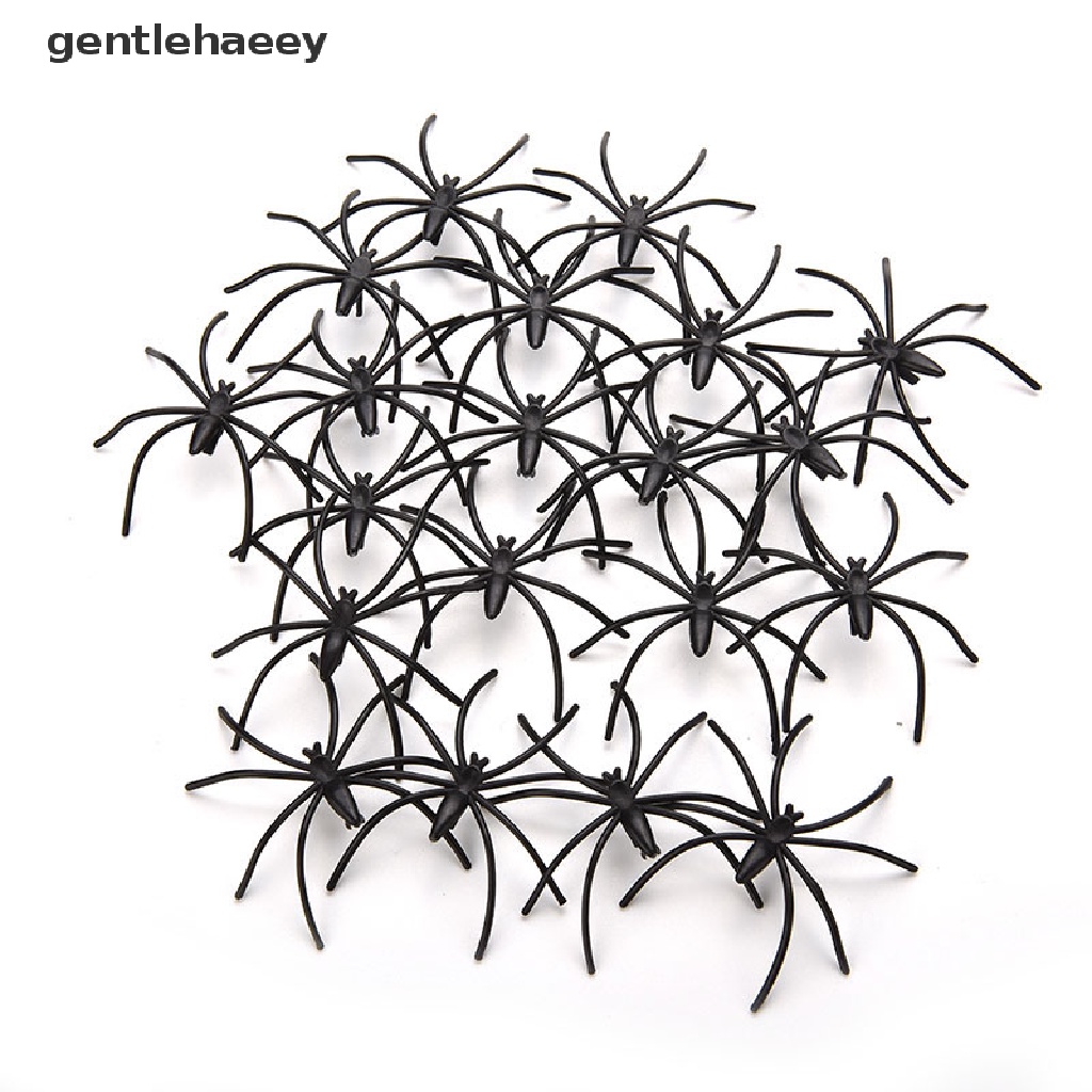 Set 20 Chú Nhện Nhựa Đen Trang Trí Halloween