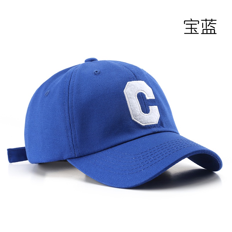 Mũ lưỡi trai chất liệu cotton mềm mại in chữ C thời trang cho nam và nữ