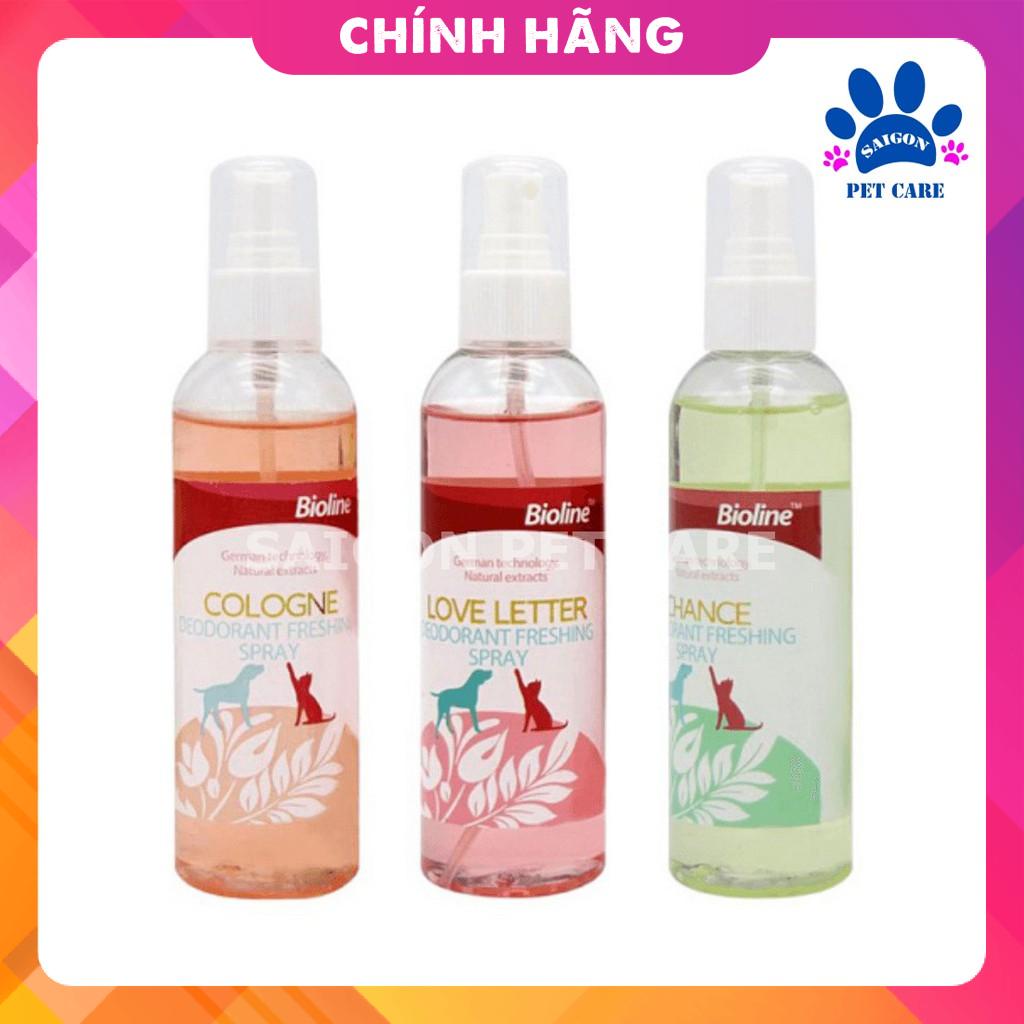 Nước hoa Bioline chuyên dụng khử mùi dành cho chó mèo 207ml