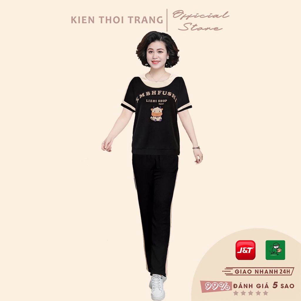 [RẺ VÔ ĐỊCH]Bộ đồ nữ mặc nhà cực xinh, Bigsize 45-85kg mặc thoải mái