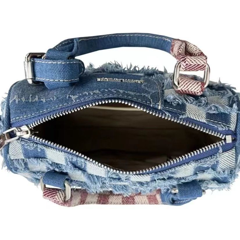 Túi Tote Denim Thêu Họa Tiết