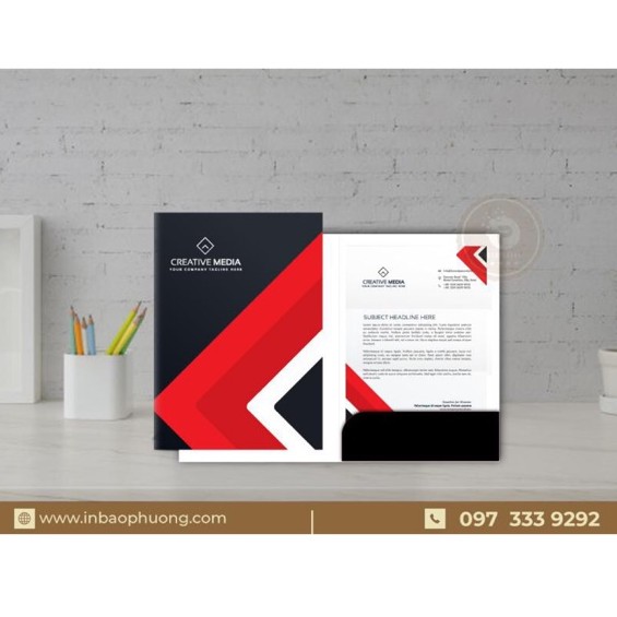 In 200 Folder kẹp báo giá chỉ 160.000 đ/ Giấy C300 / Kích thước 22x31x7 cm