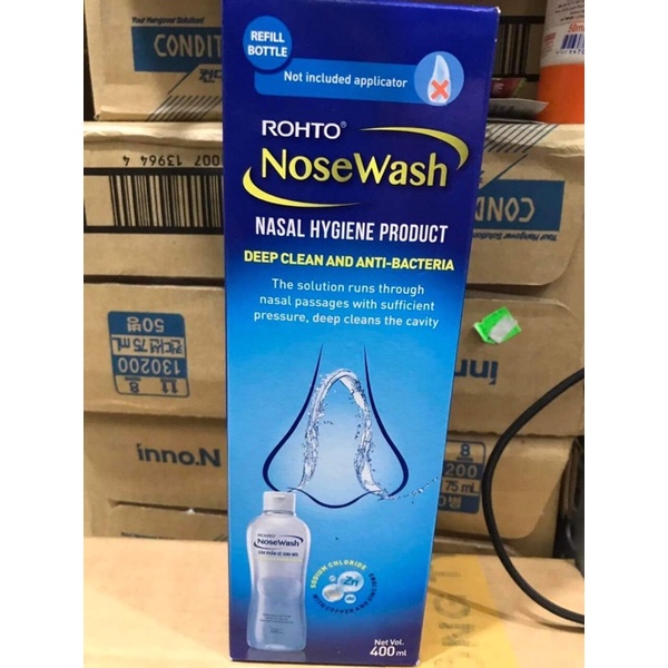 Dung dịch vệ sinh mũi NoseWash 400ml (bình thay thế,hộp không bao gồm bình vệ sinh Easy Shower) nose wash